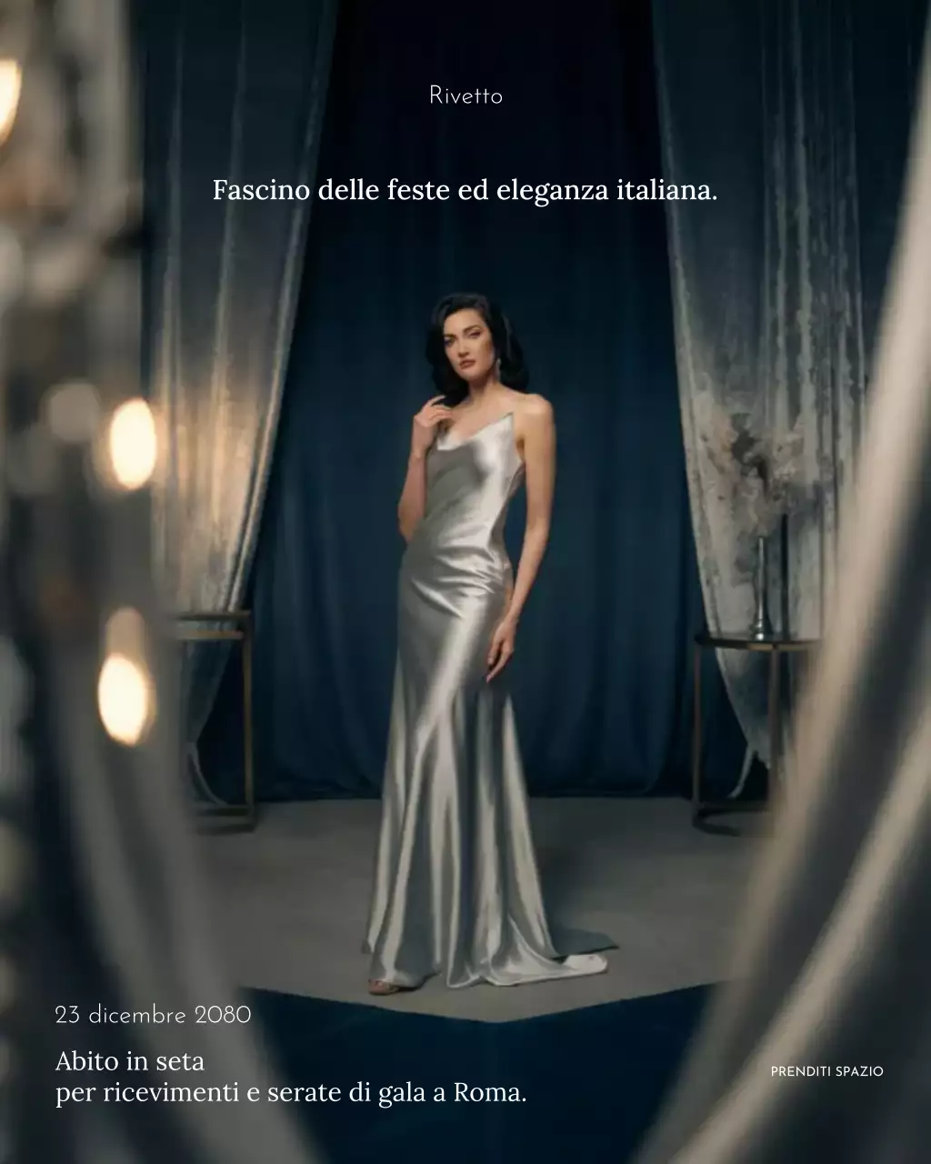 Post Instagram pubblicitario di moda elegante in argento