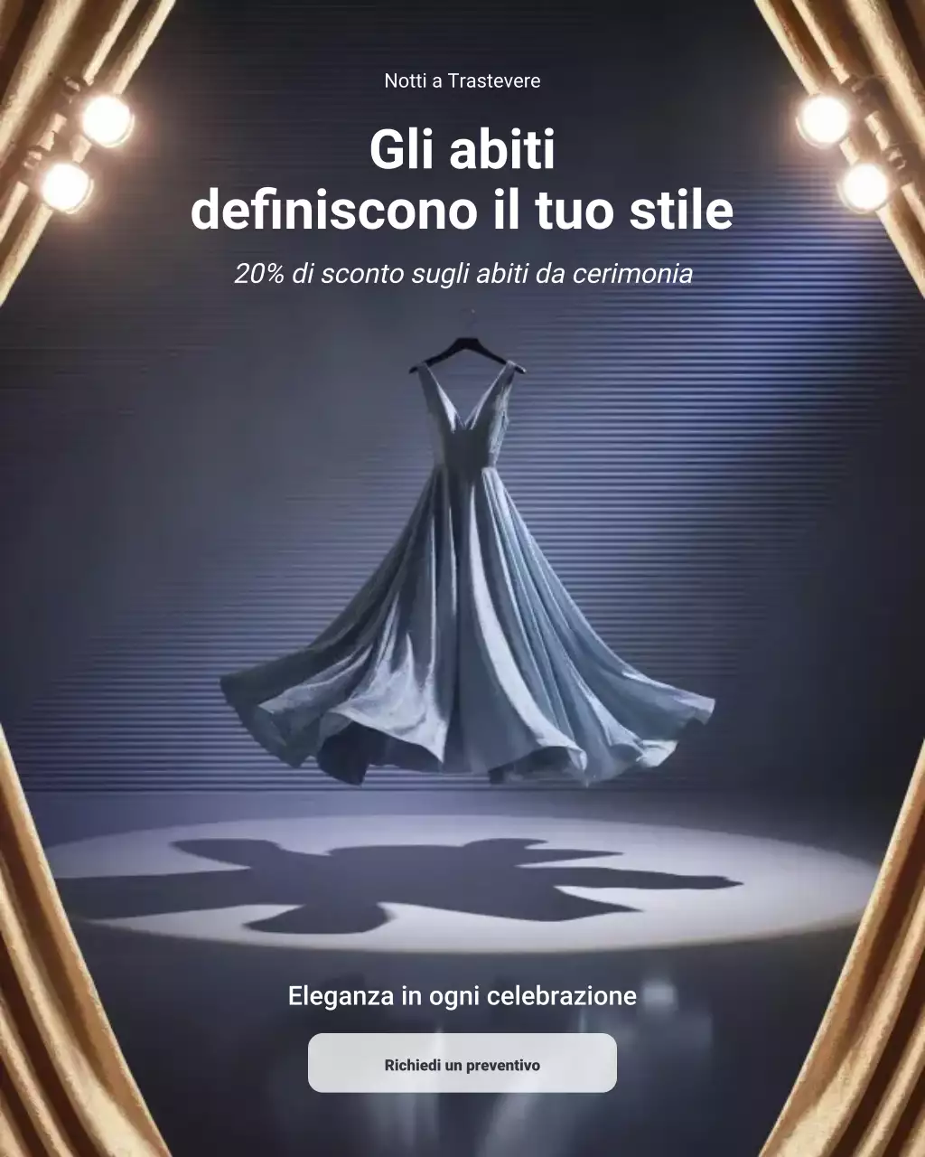 Post Instagram promozionale di Blue Elegant Fashion