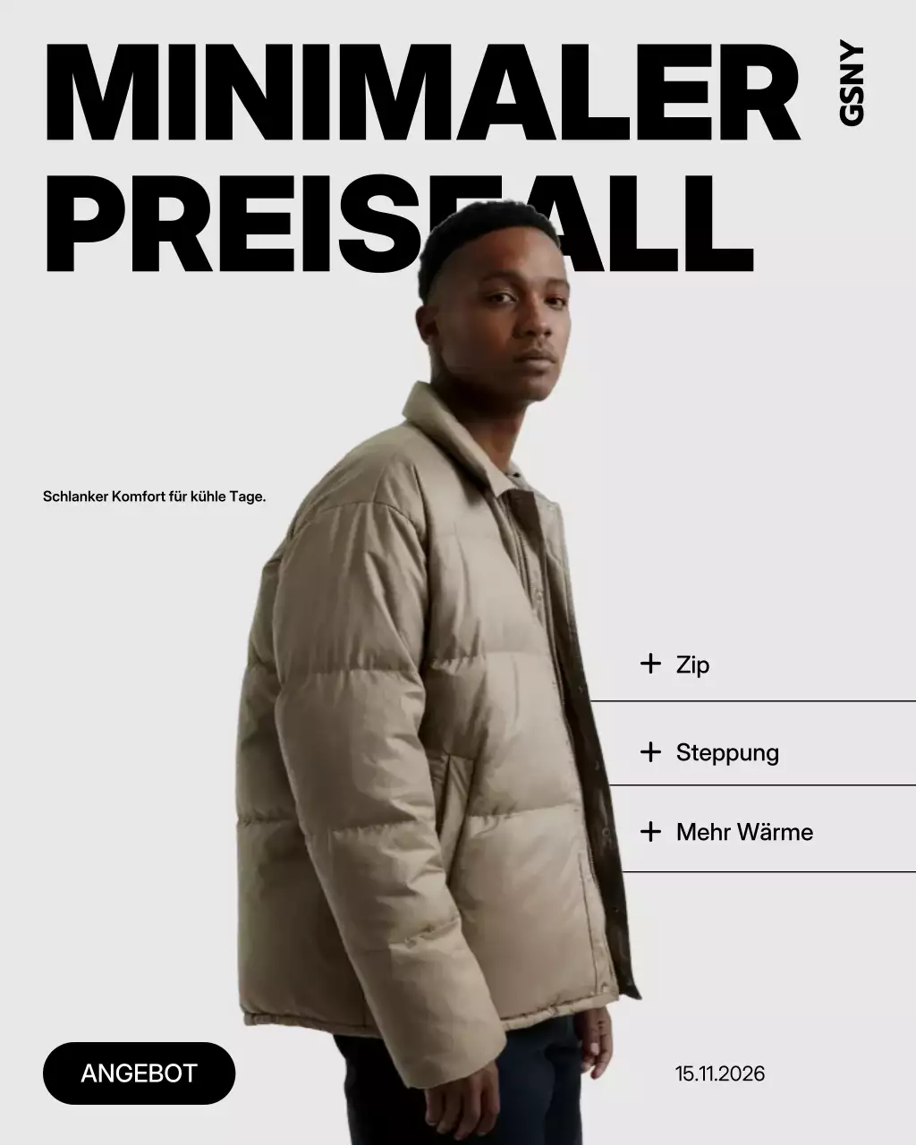 Instagram-Post zur Förderung von Beige Minimal Fashion