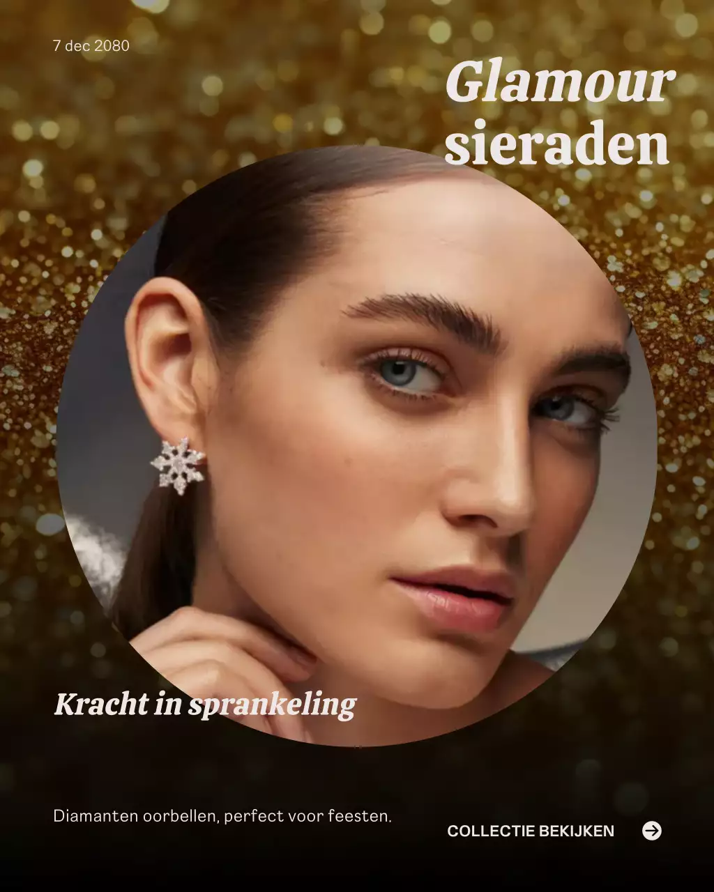 Beige elegante sieraden promotie Instagram-bericht