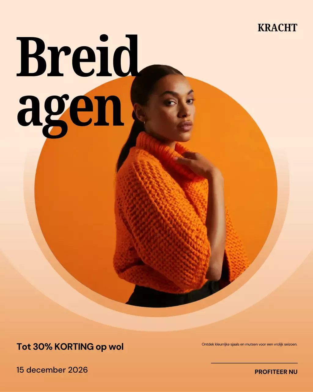 Oranje Trendy Mode Promotie Instagram Post
