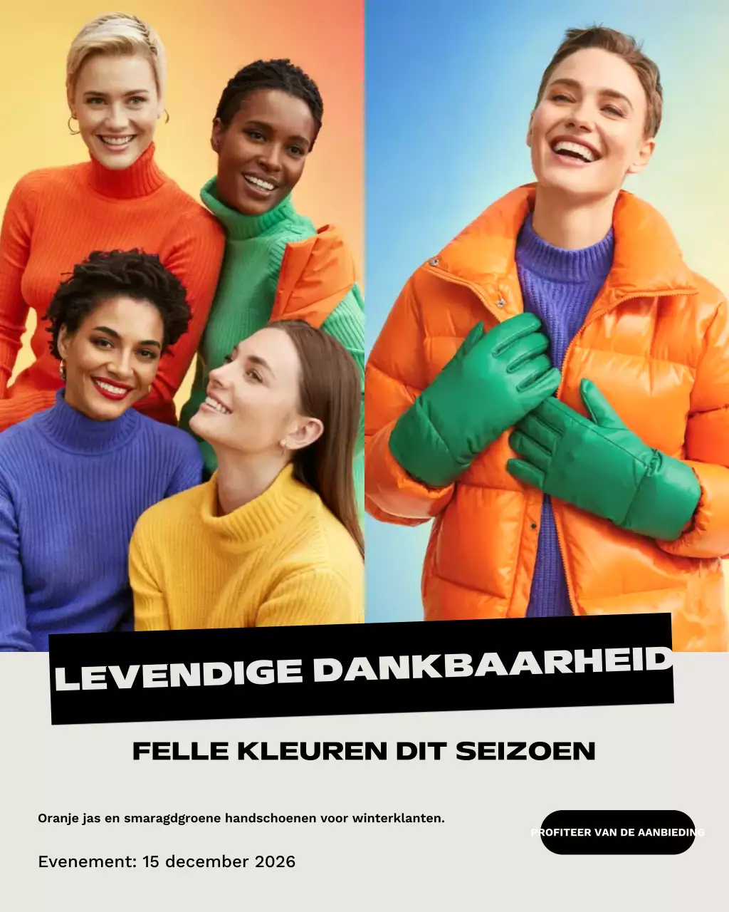 Oranje Trendy Mode Promotie Instagram Post
