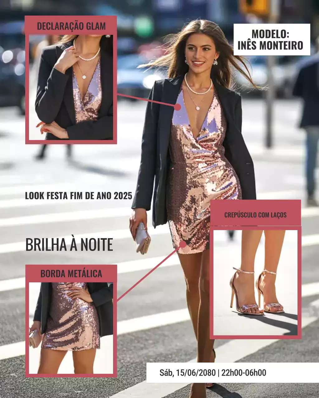 Postagem de promoção de moda moderna rosa no Instagram