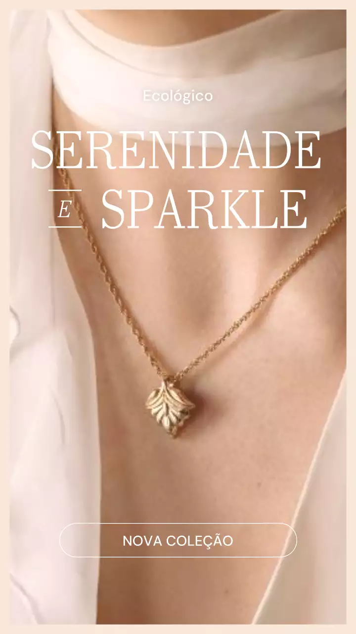 História do Instagram de promoção de joias elegantes bege