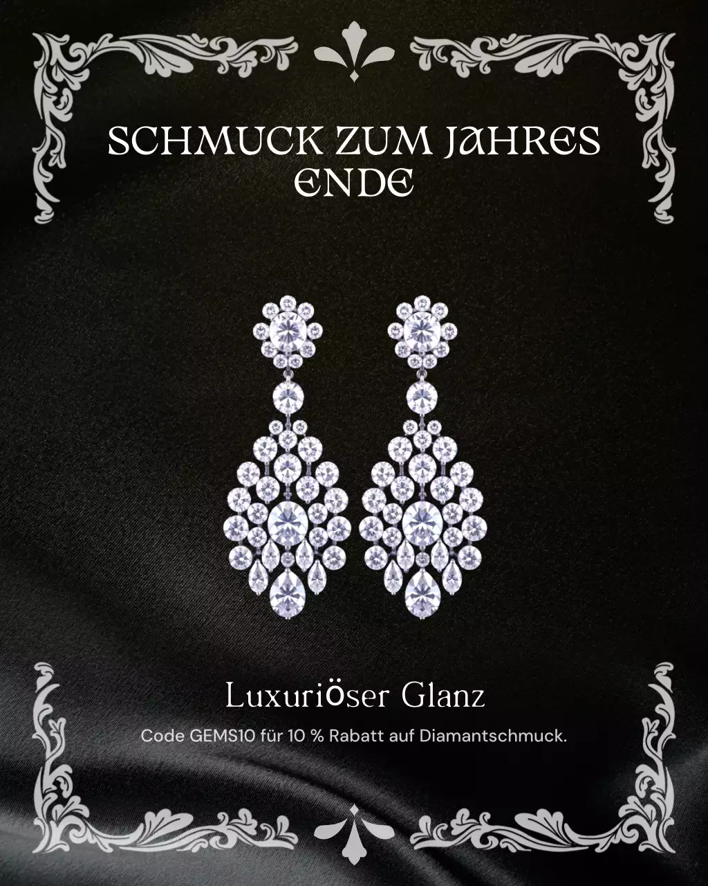 Instagram-Post zur Promotion von elegantem Goldschmuck