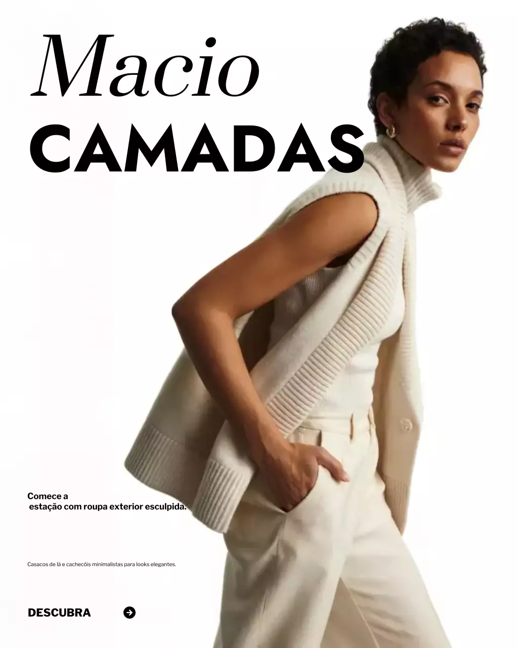 Postagem de promoção de moda elegante bege no Instagram