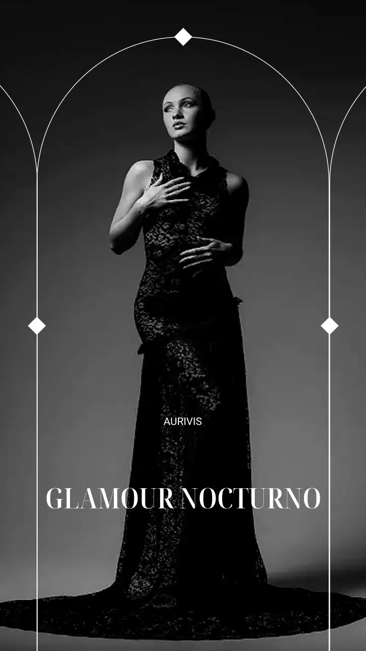 Publicidad de moda elegante negra en Instagram