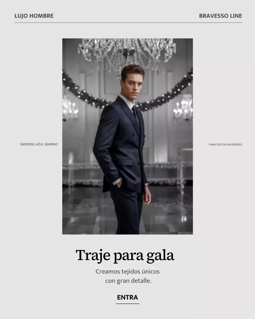 Publicación de Instagram de un anuncio de moda elegante de la Marina