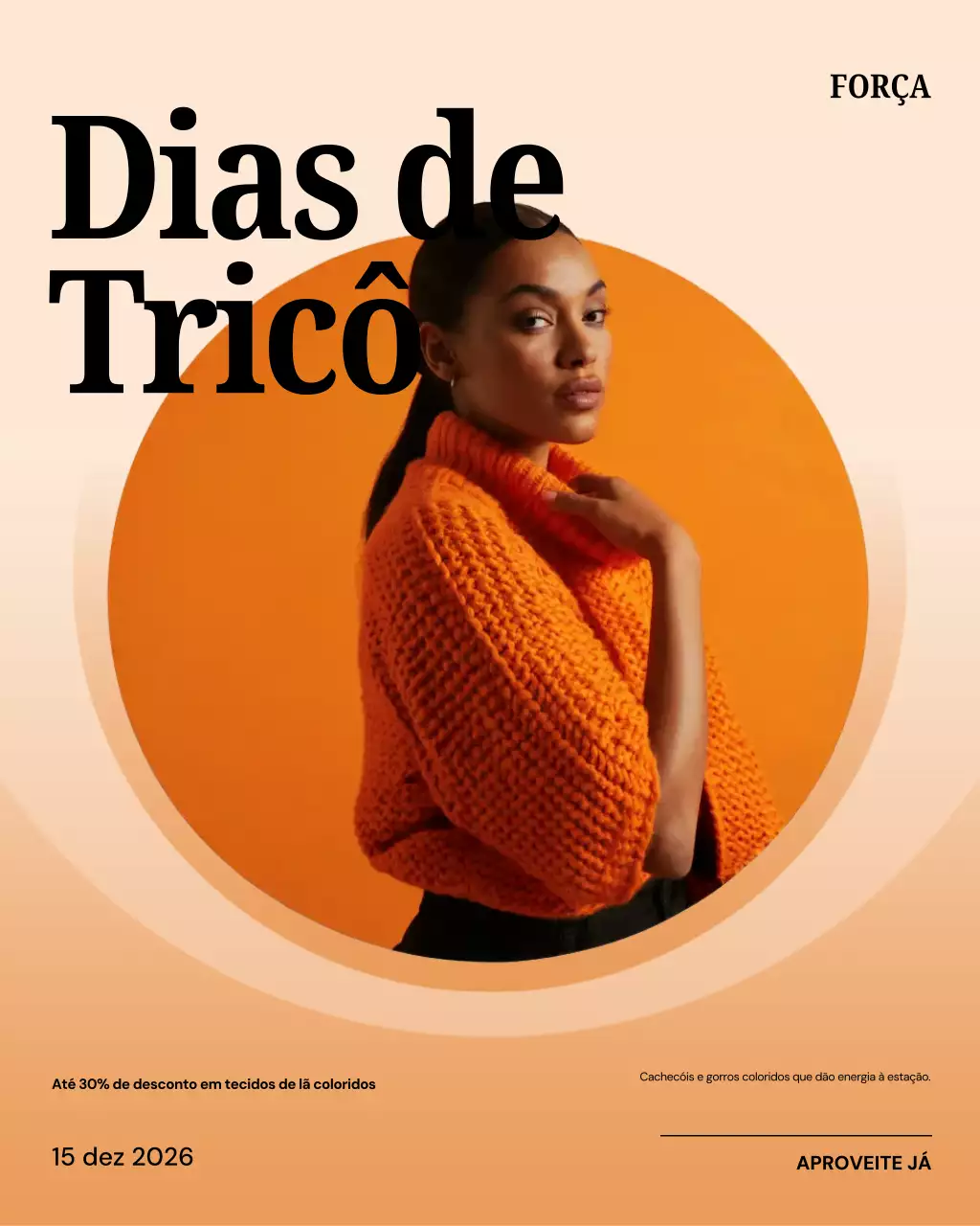Postagem de promoção de moda laranja da moda no Instagram