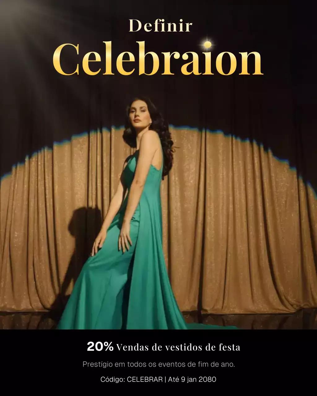 Postagem de promoção de moda elegante azul-petróleo no Instagram