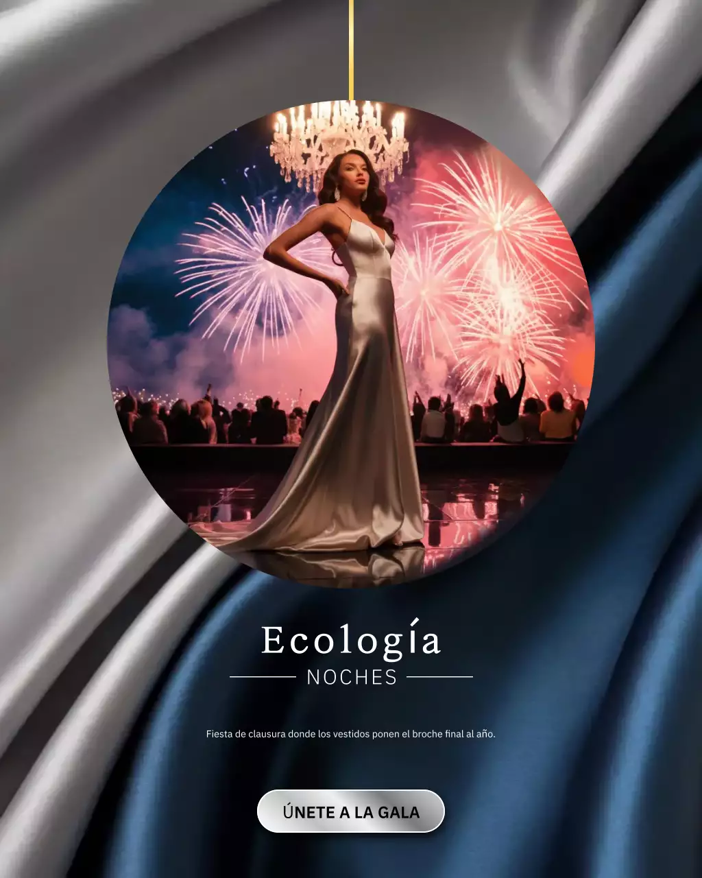 Invitación de moda elegante plateada para publicación en Instagram