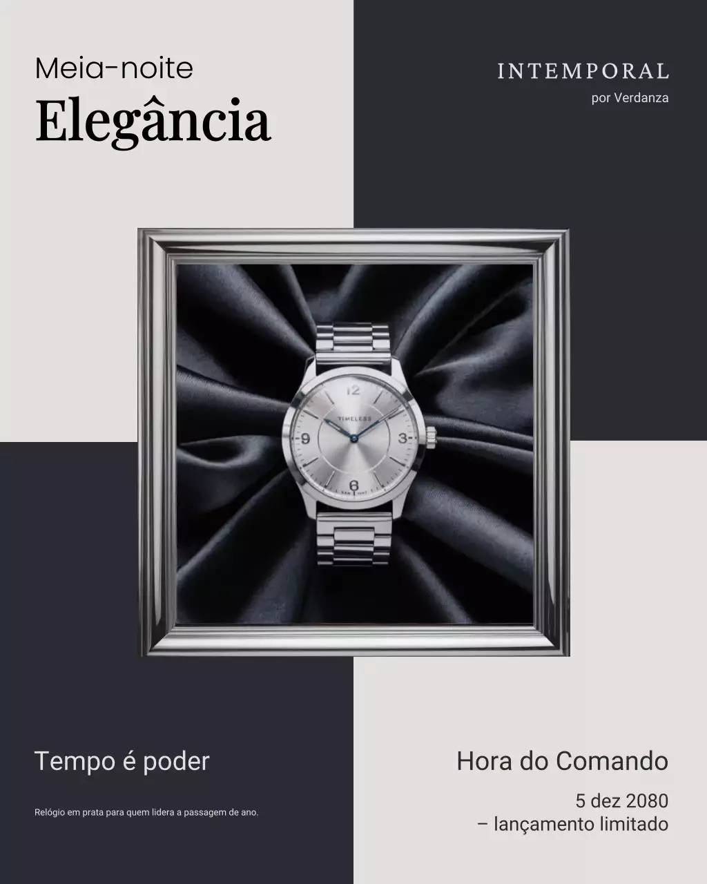 Publicação no Instagram sobre o relógio Silver Modern
