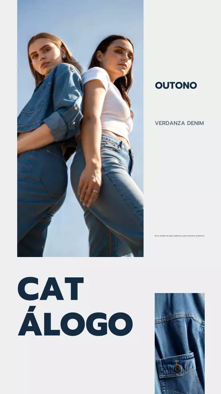 História do Instagram de promoção de moda moderna azul
