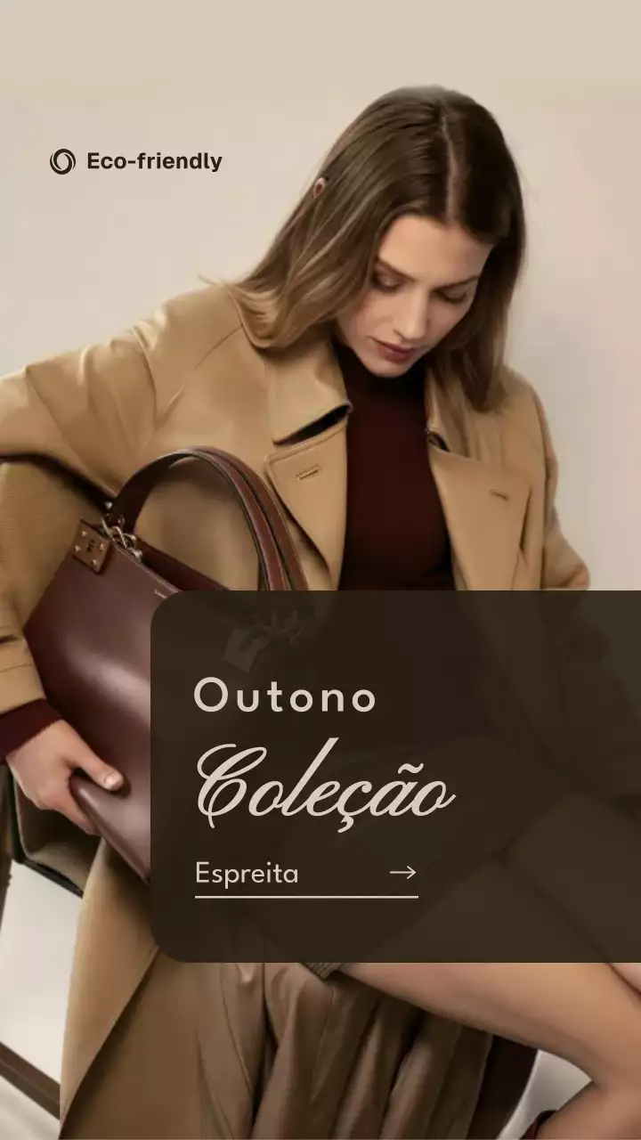 História do Instagram de anúncio de moda elegante bege
