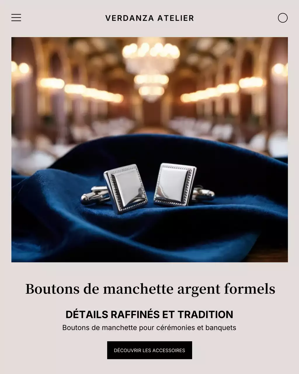 Publicité Instagram pour des accessoires élégants en argent