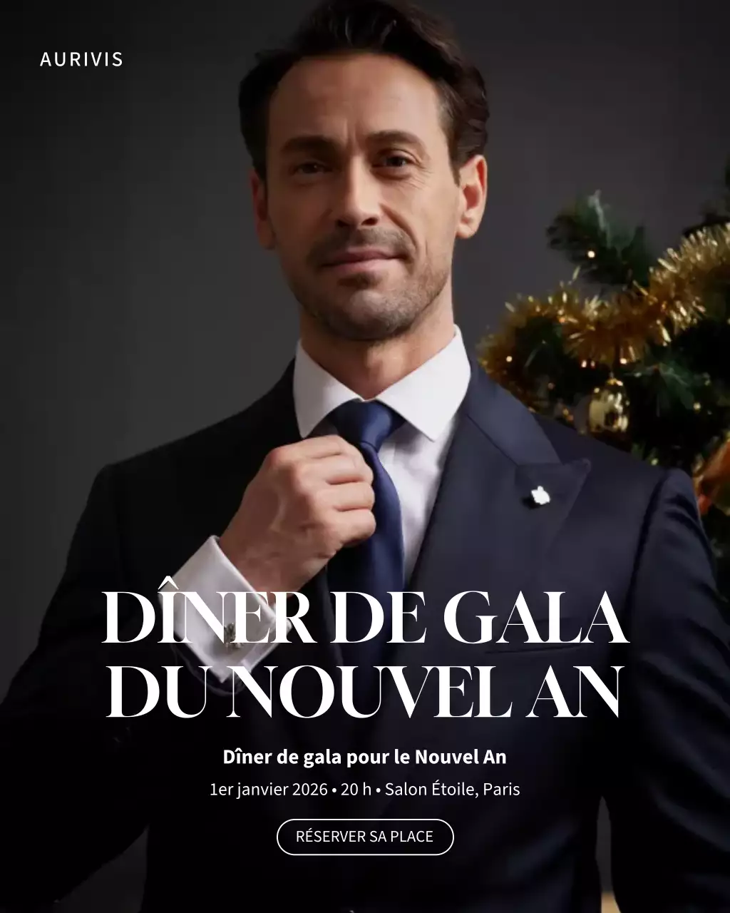 Invitation à un dîner élégant sur Instagram