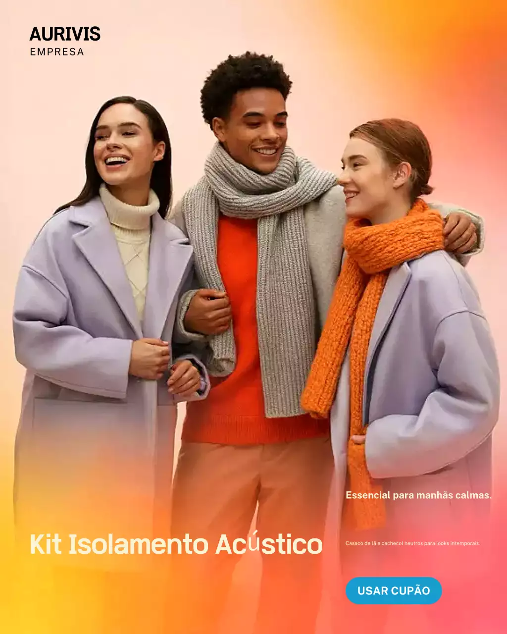 Postagem de promoção de moda laranja da moda no Instagram
