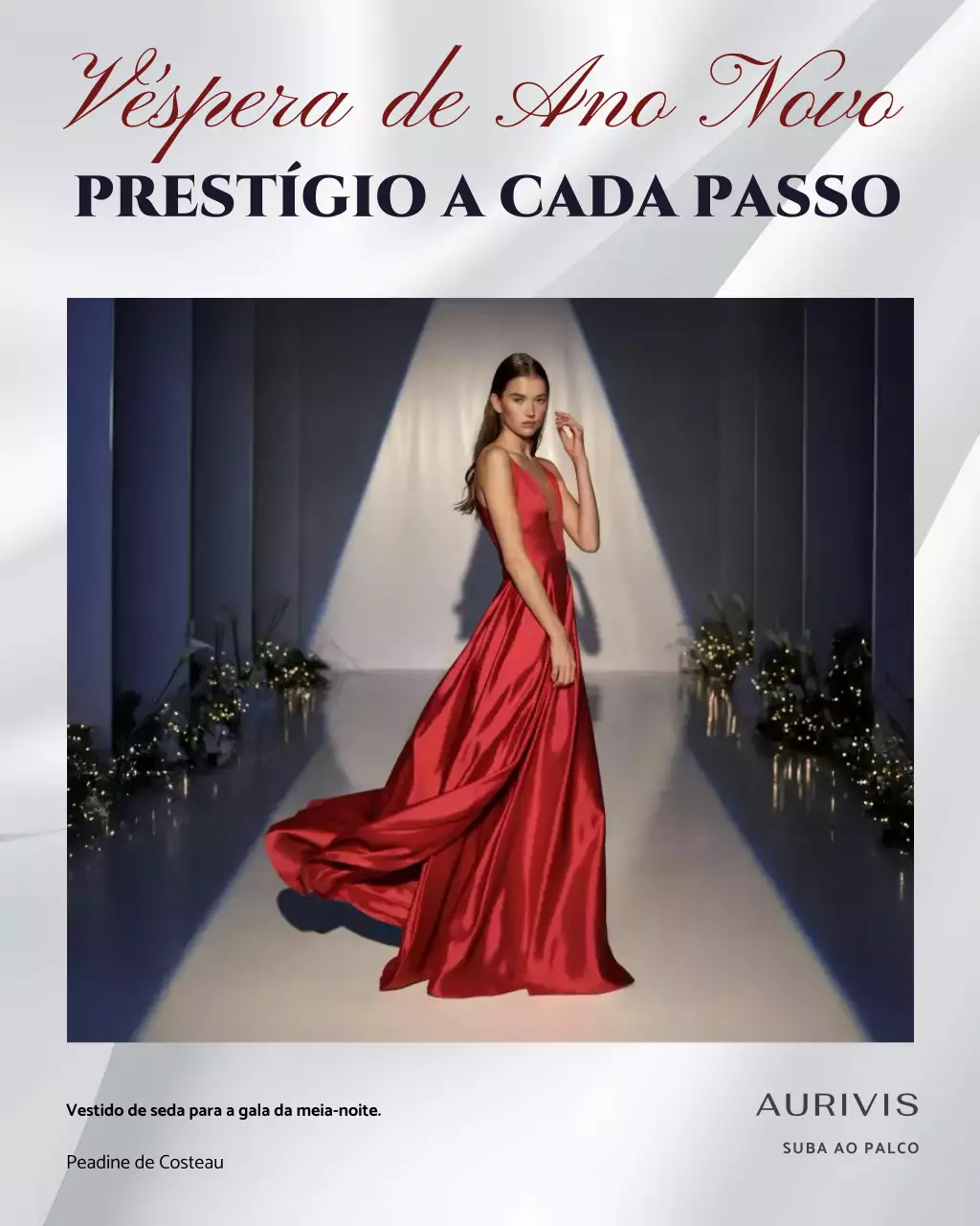 Publicidade de moda elegante vermelha no Instagram