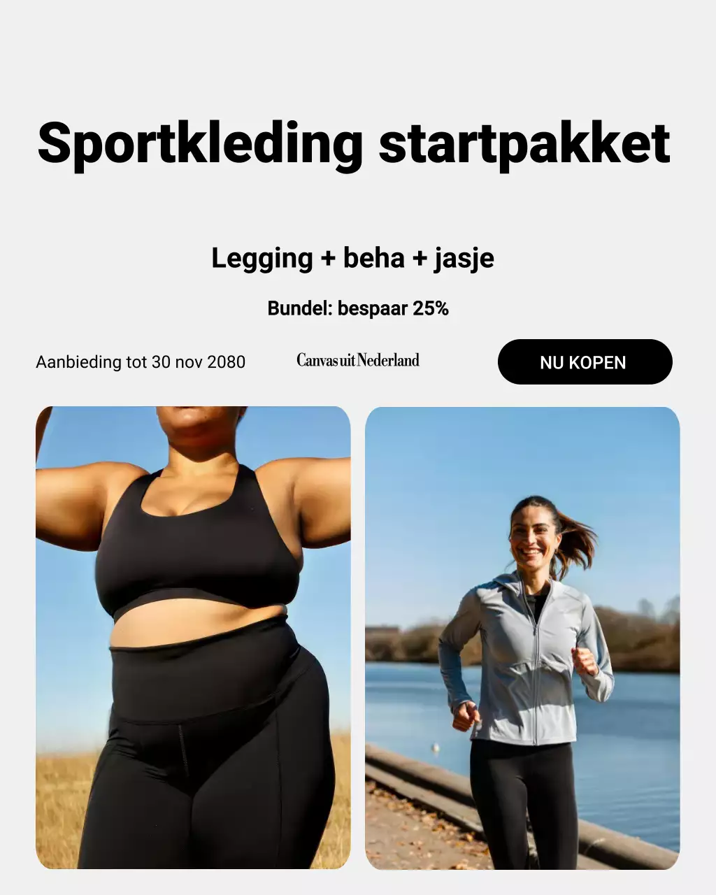 Zwarte moderne fitnesspromotie Instagram-bericht
