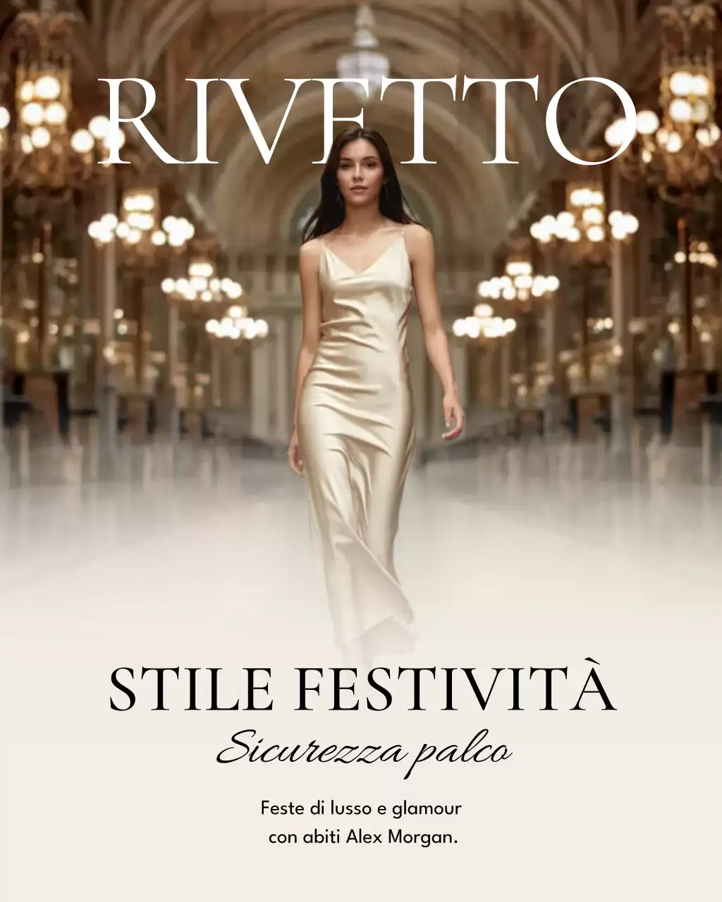 Post Instagram pubblicitario di moda elegante in oro