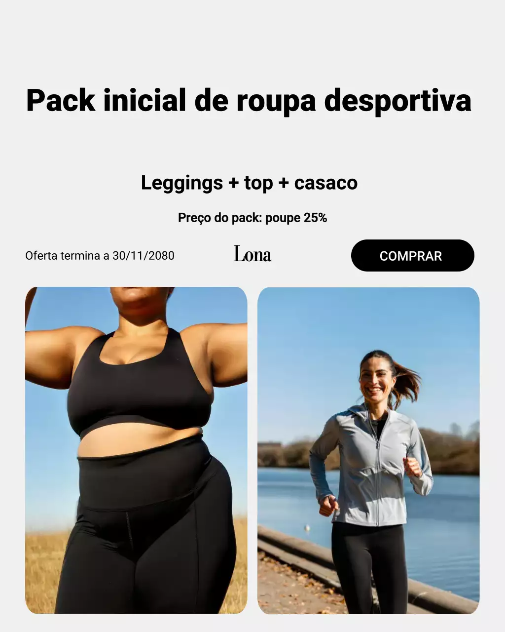 Postagem de promoção de fitness moderno preto no Instagram
