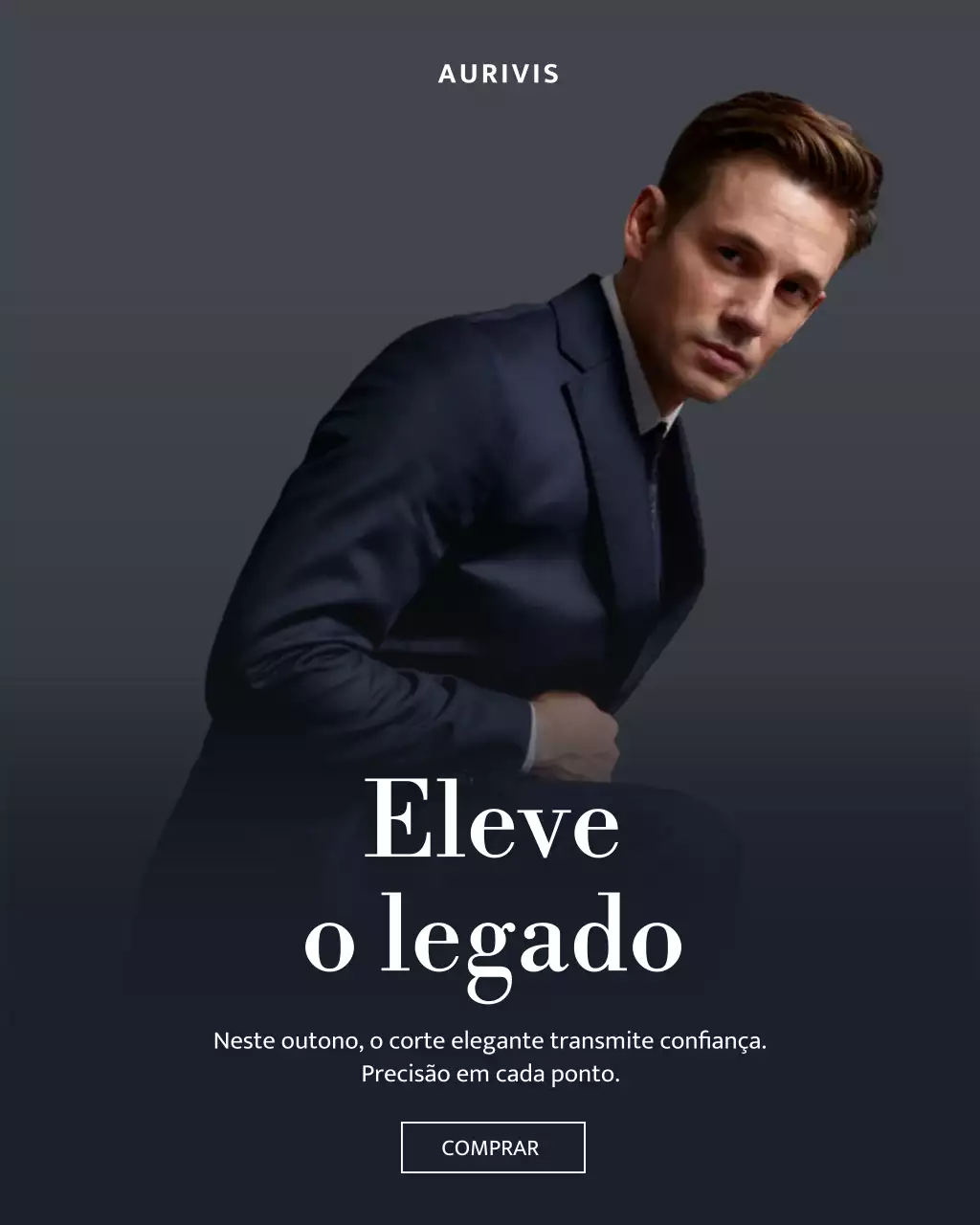 Publicidade de moda elegante cinza no Instagram