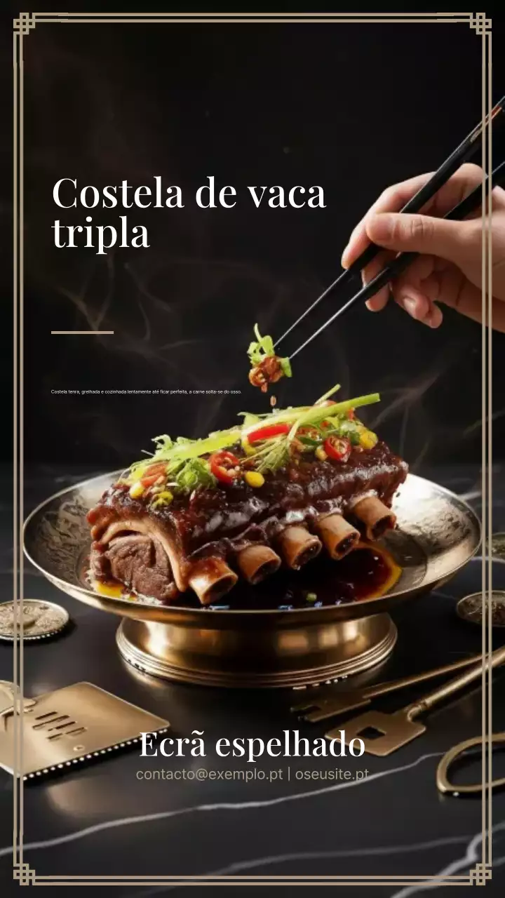 História do Instagram do cardápio Black Elegant Beef