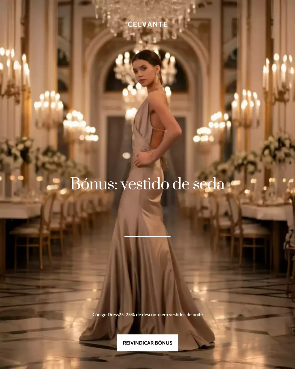 Postagem de promoção de moda elegante bege no Instagram