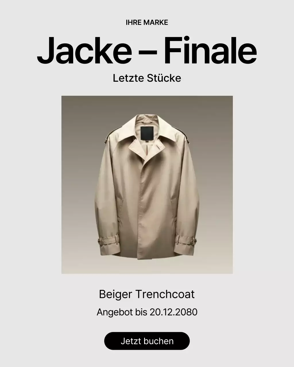 Beige Classic Jacket Werbung Instagram Post