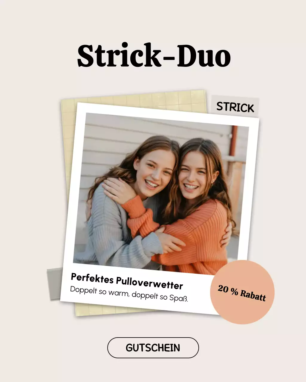 Instagram-Post zur Förderung von Beige Modern Fashion