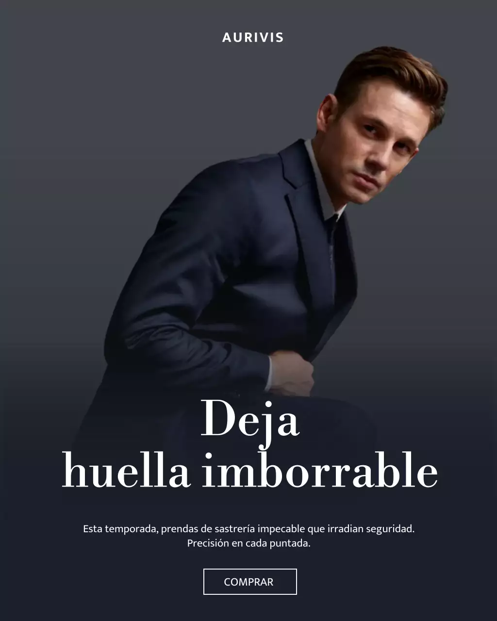 Publicación de Instagram de un anuncio de moda elegante y gris