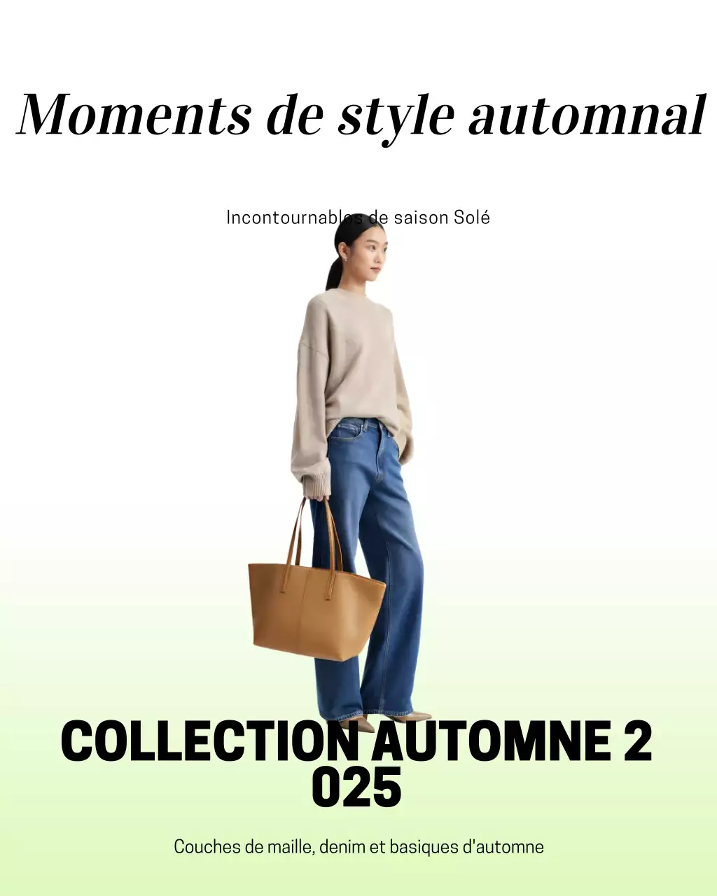 Promotion de la mode moderne à la menthe