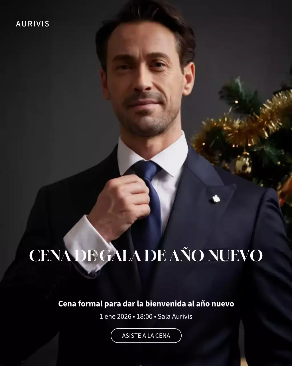 Publicación de Instagram de una elegante invitación a una cena en la Marina