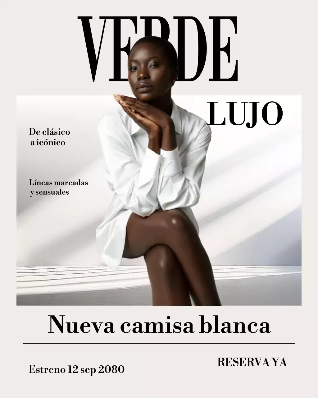 Publicación de Instagram de un anuncio de moda elegante y blanco