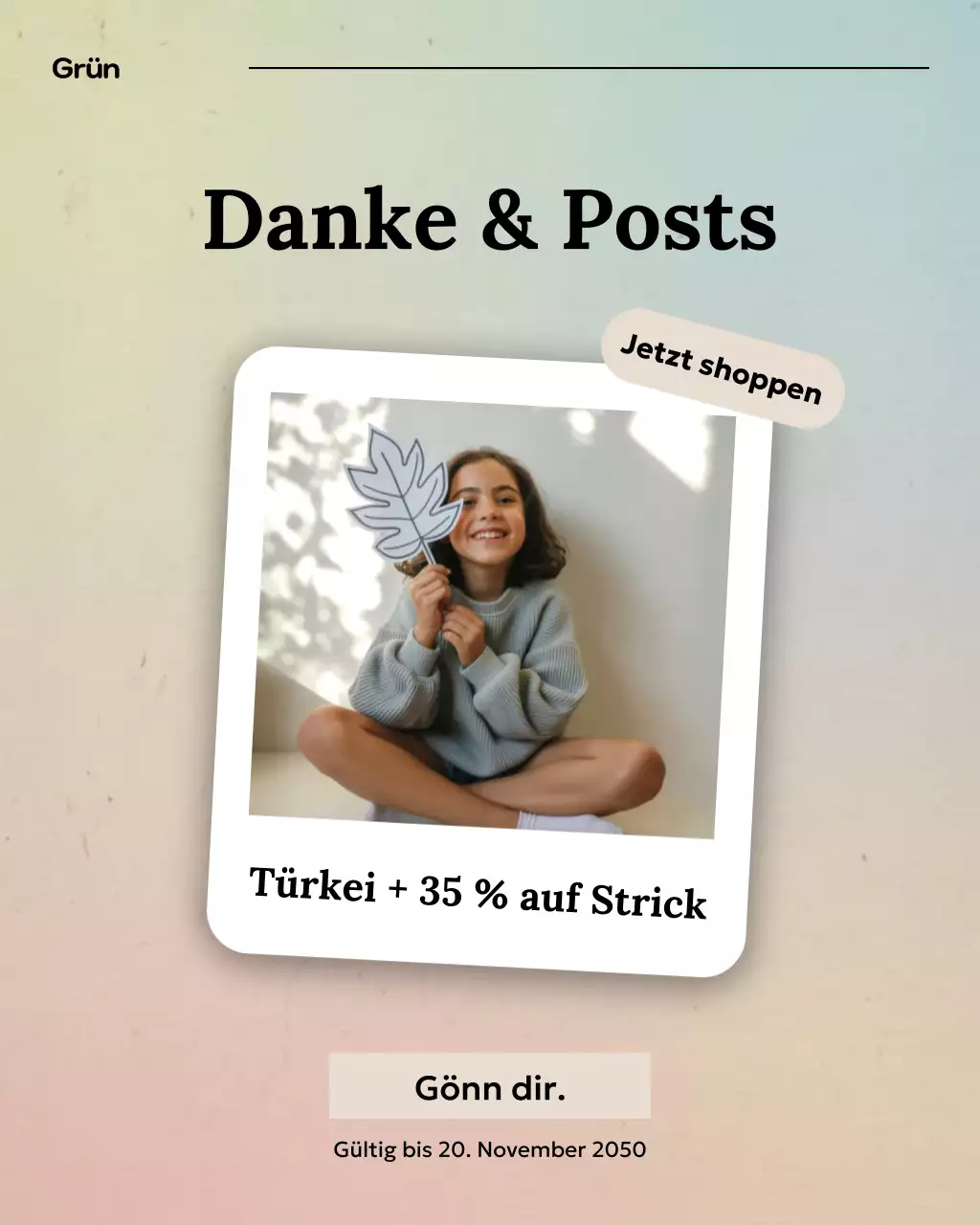 Instagram-Post zur Beige Modern Fashion-Werbung