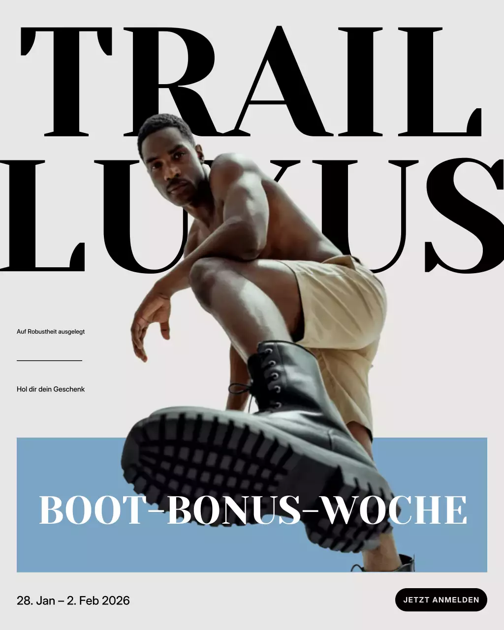 Instagram-Post zur Werbung für Beige Modern Footwear