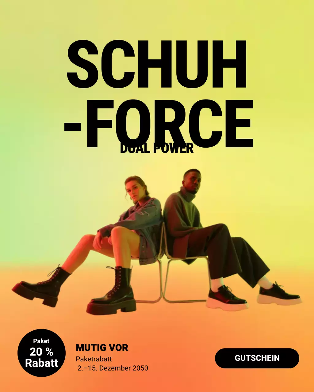 Instagram-Post zur Promotion von Yellow Bold Footwear