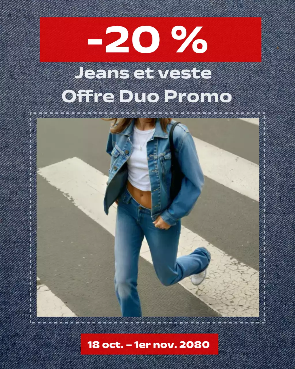 Publication Instagram promotionnelle sur la mode tendance bleue