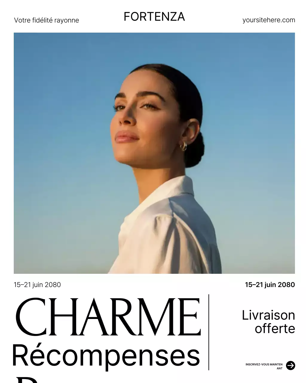 Publication Instagram de promotion de fidélité White Modern