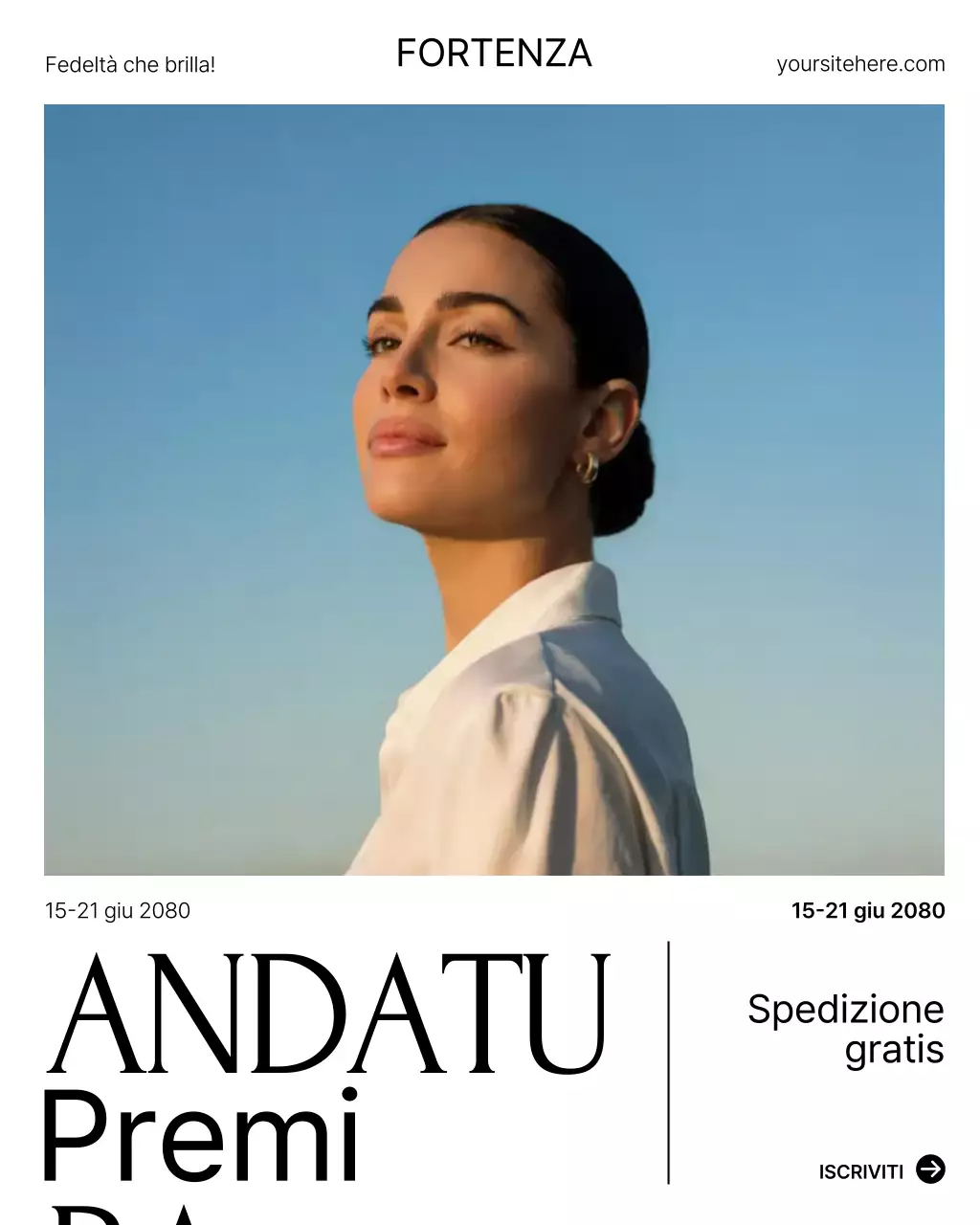 Post Instagram sulla promozione fedeltà moderna bianca