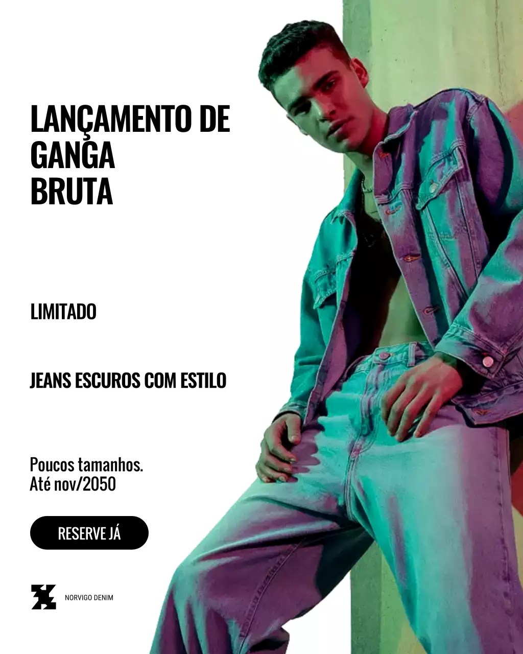 Postagem de promoção de moda azul da moda no Instagram