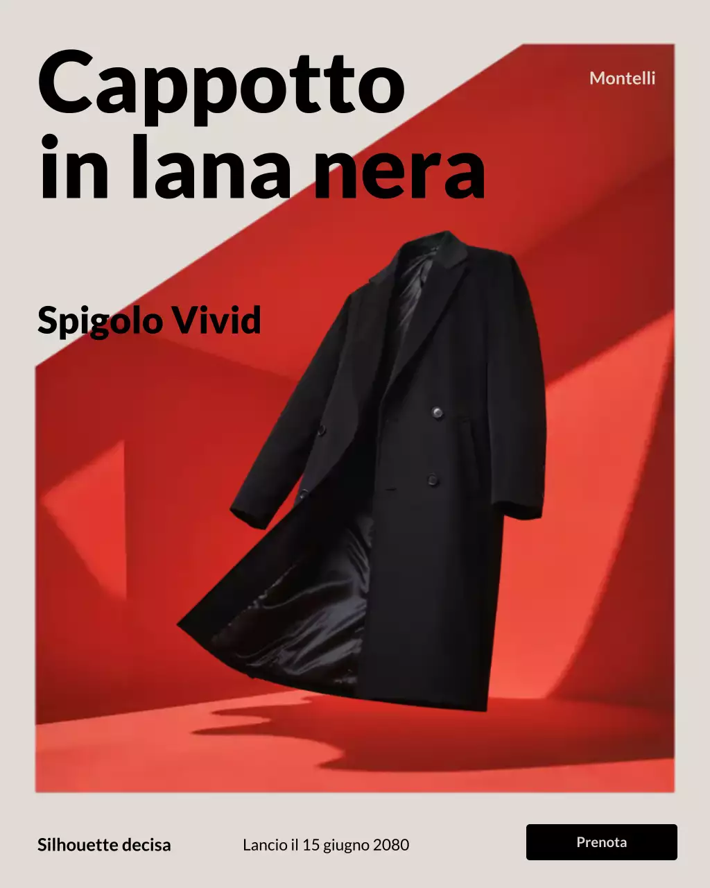 Post di Instagram per la promozione della pubblicità di Black Modern Fashion