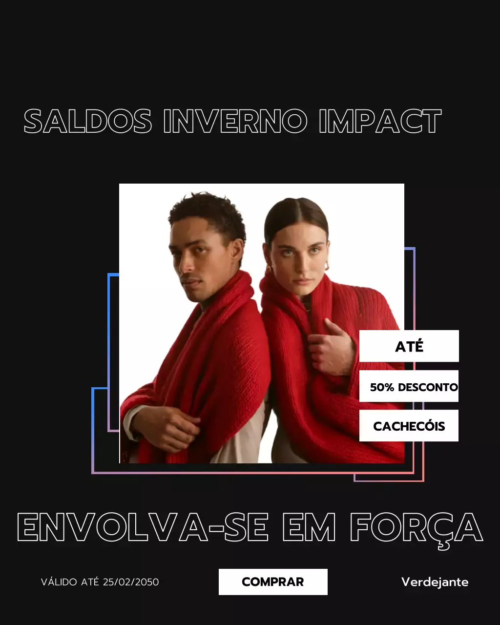 Postagem de promoção de moda moderna vermelha no Instagram