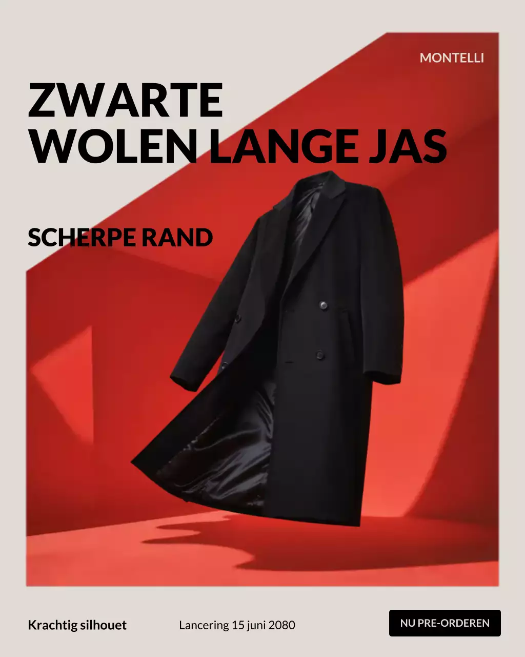 Zwarte moderne mode-advertentiepromotie Instagram-bericht