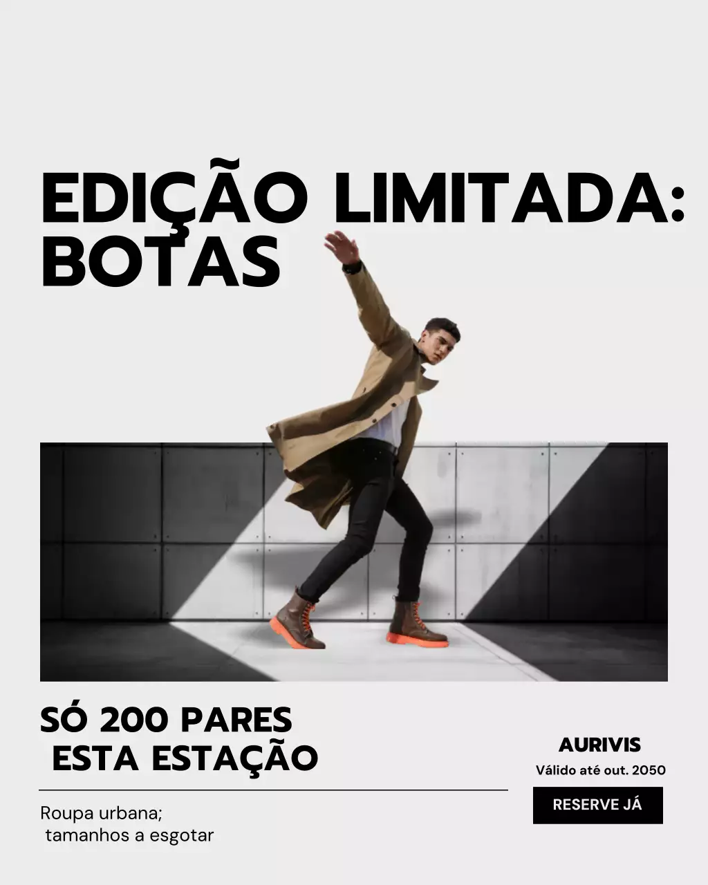 Postagem promocional do Instagram da Orange Modern Boots
