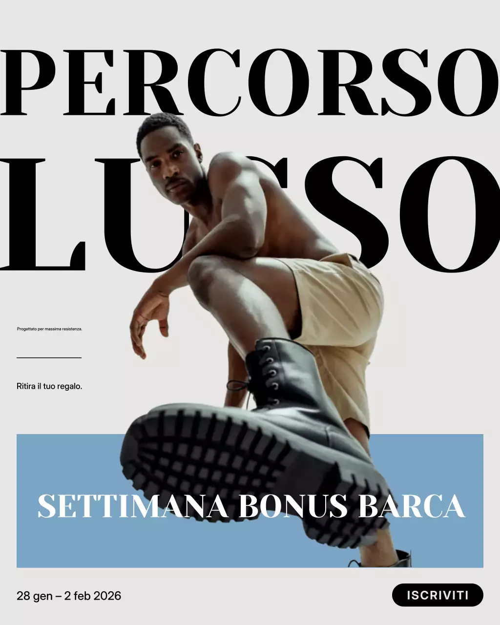 Post Instagram sulla promozione delle calzature moderne beige