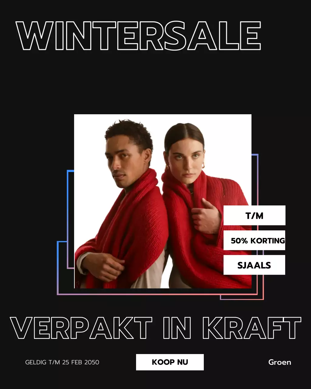 Rode moderne mode promotie Instagram-post