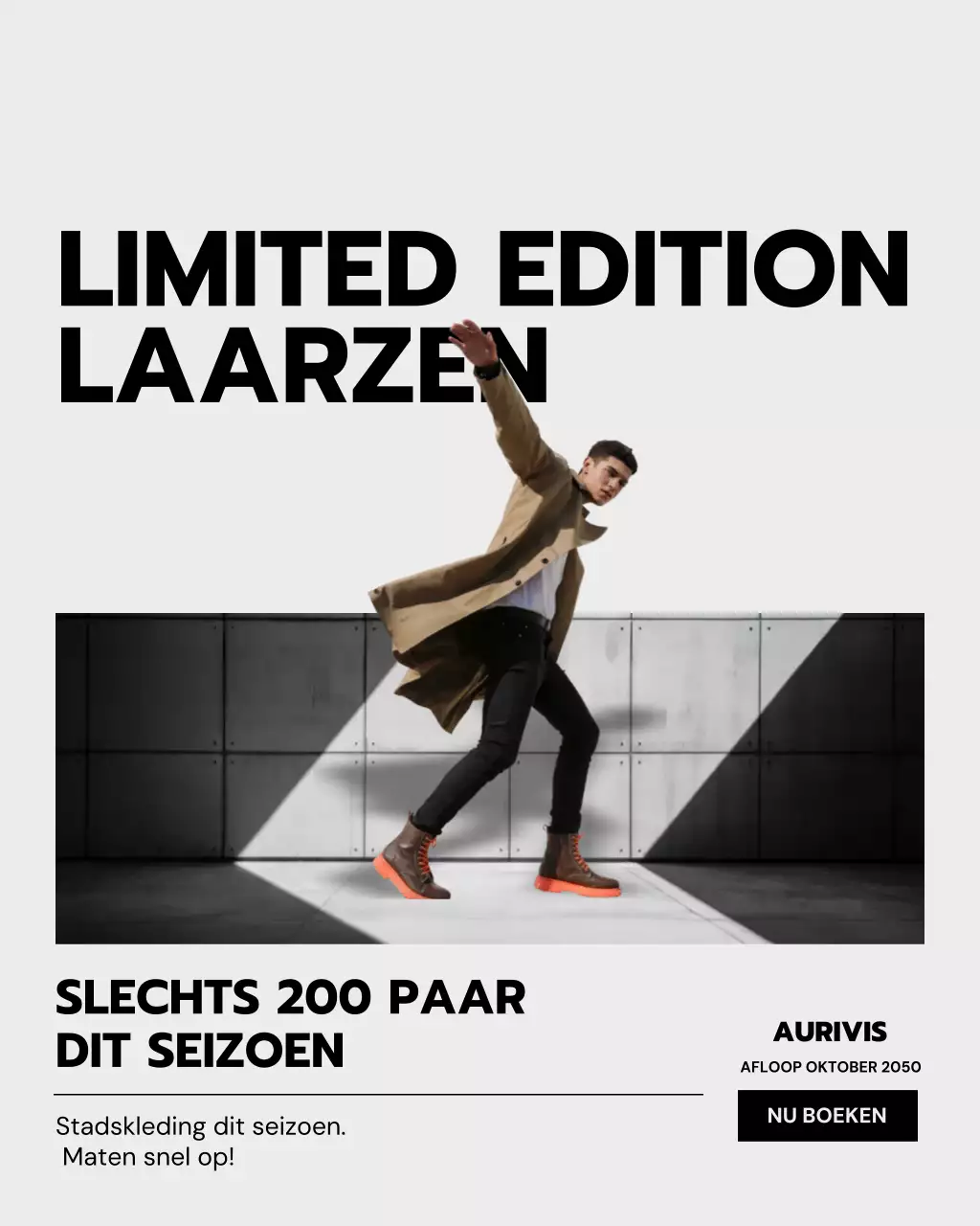 Instagram-bericht over de promotie van Orange Modern Boots