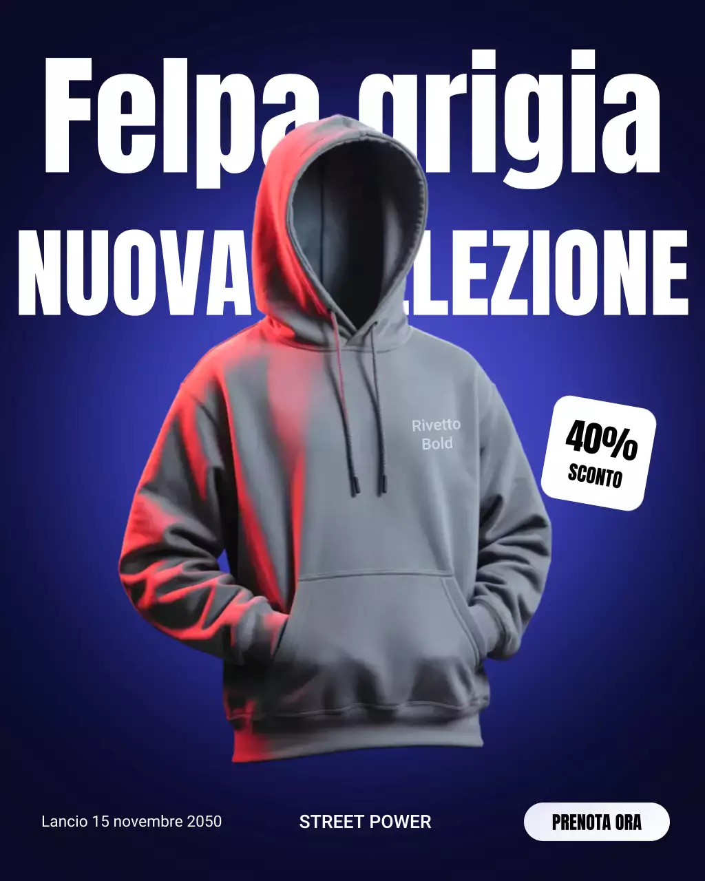 Post Instagram promozionale di moda alla moda grigia