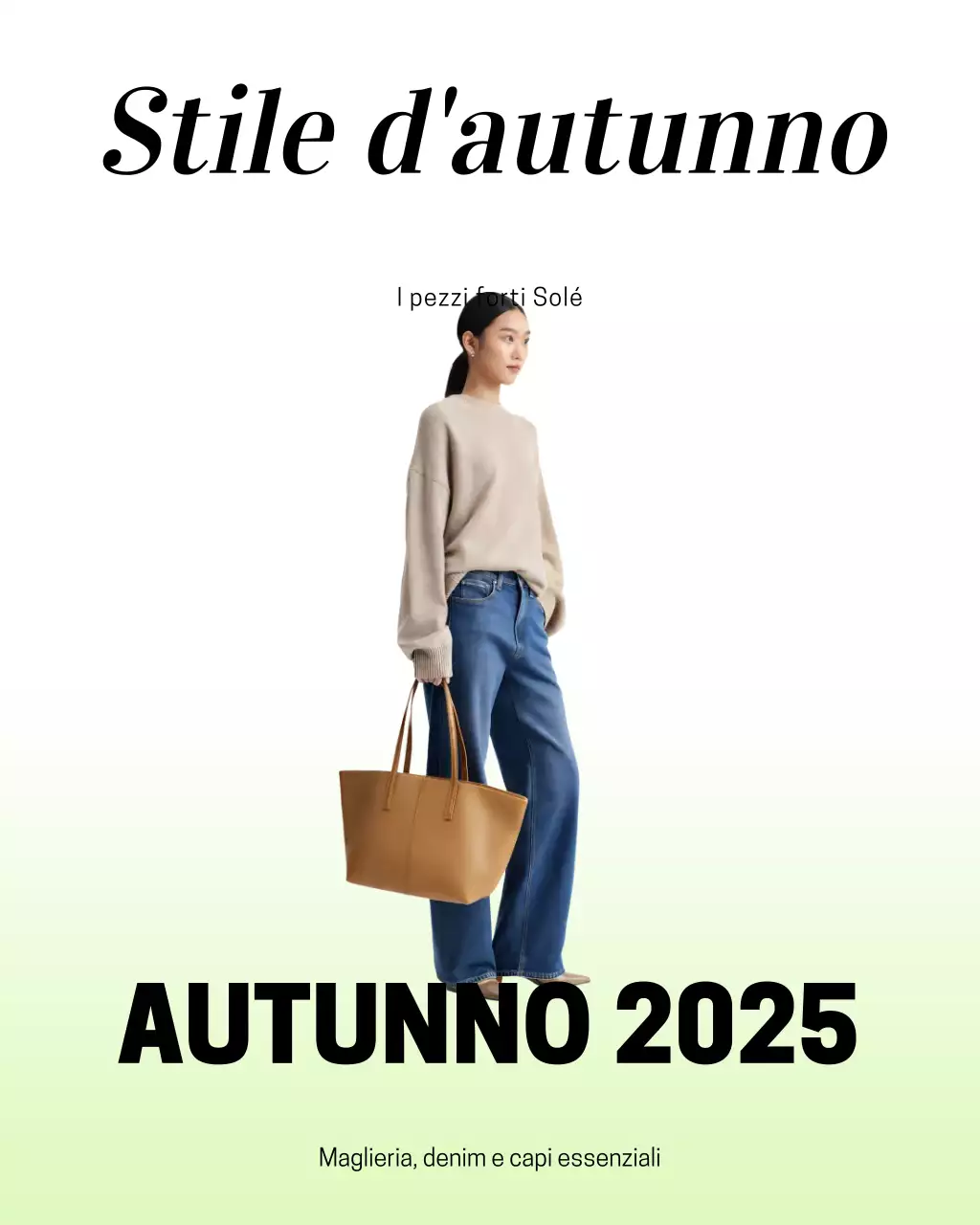 Promozione della moda moderna alla menta